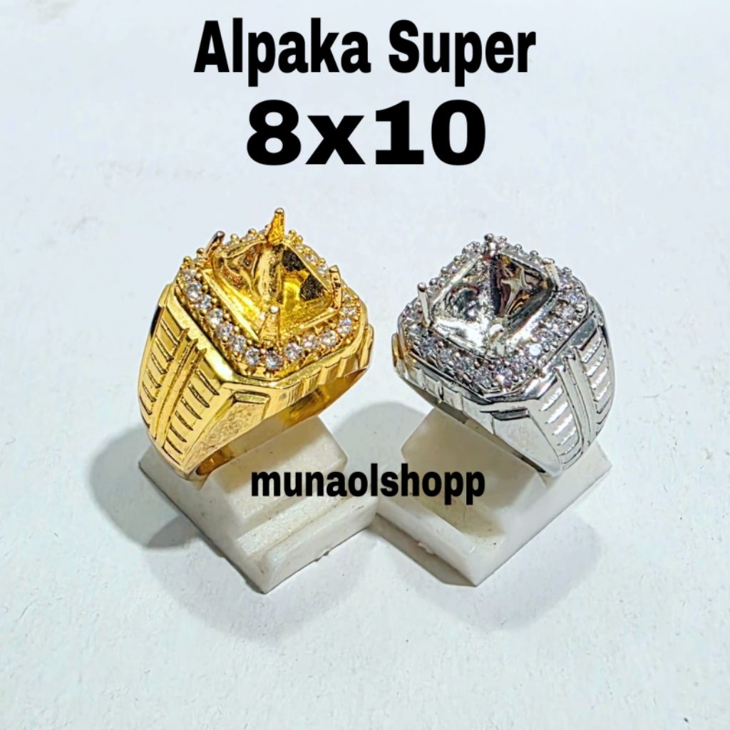 CINCIN RING EMBAN ALPAKA SUPER KOTAK 8X10