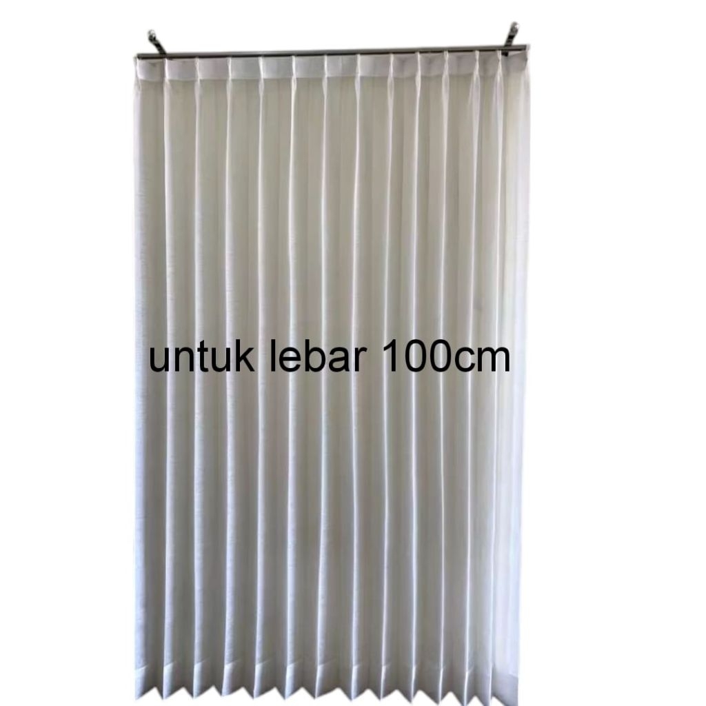 Gorden Vitrase Polos Putih - Bahan Tipis, Transparan, Motif Polos