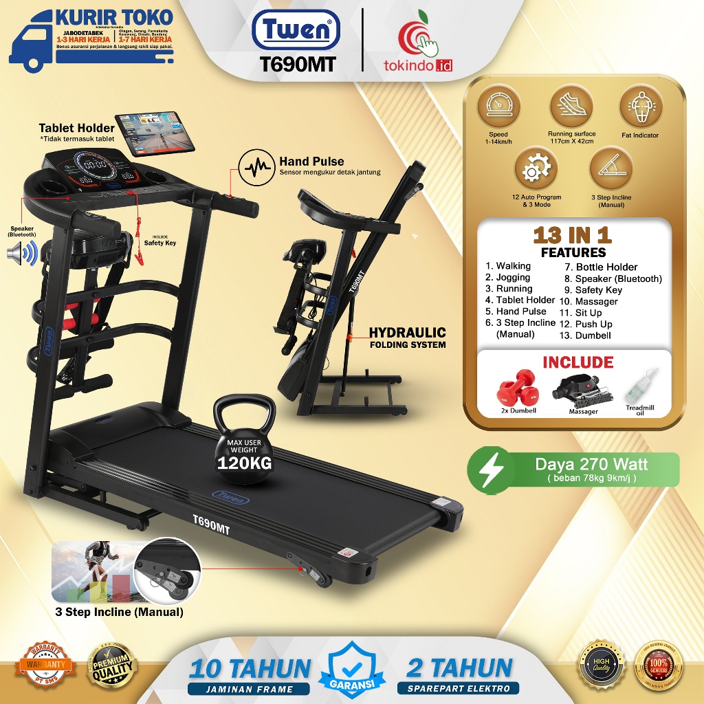 TWEN T600M T680M T680MA T680MT T680MT New T680M New T690M T690MA Treadmill Elektrik Treadmill Listri