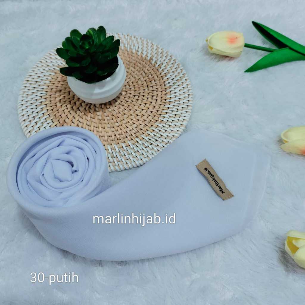 Bella square jilbab segi empat premium hijab anti letoy Lembut Nyaman Dipakai Code,30 - Putih