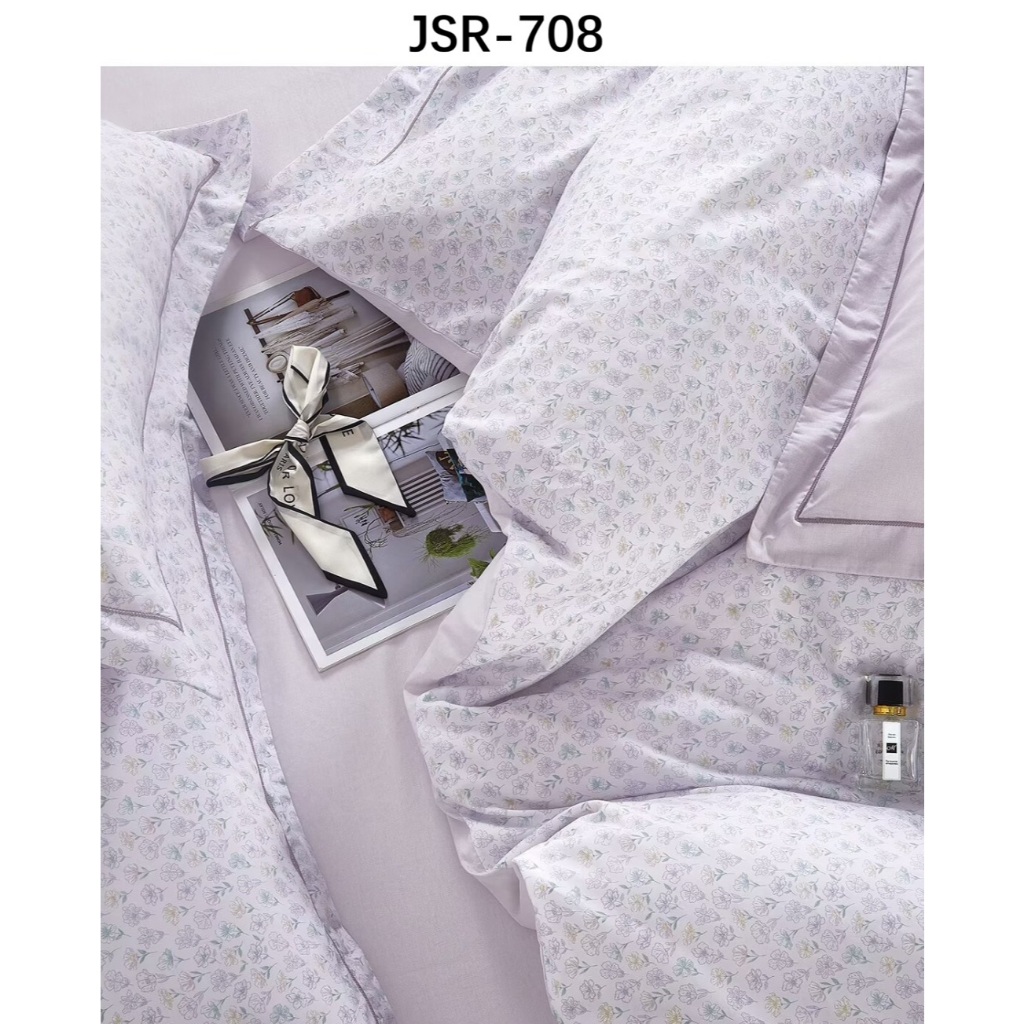 sprei + bed cover ukuran single bahan Katun Jepang Semi Reactive  kode JSR-708 motif bunga
