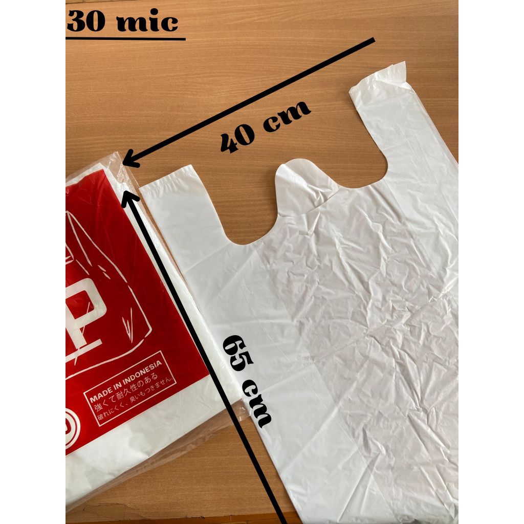 Kantong Kresek Jumbo Putih Susu NSP Ukuran 40 isi 50 pcs