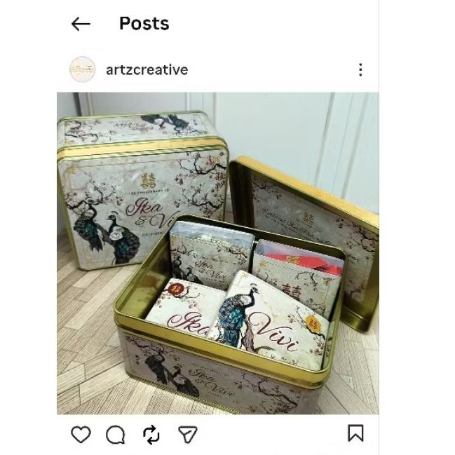 Paket Hampers kue Lamaran / Tingjing / Sangjit jenis : TINBOX KALENG ISI 4 KUE