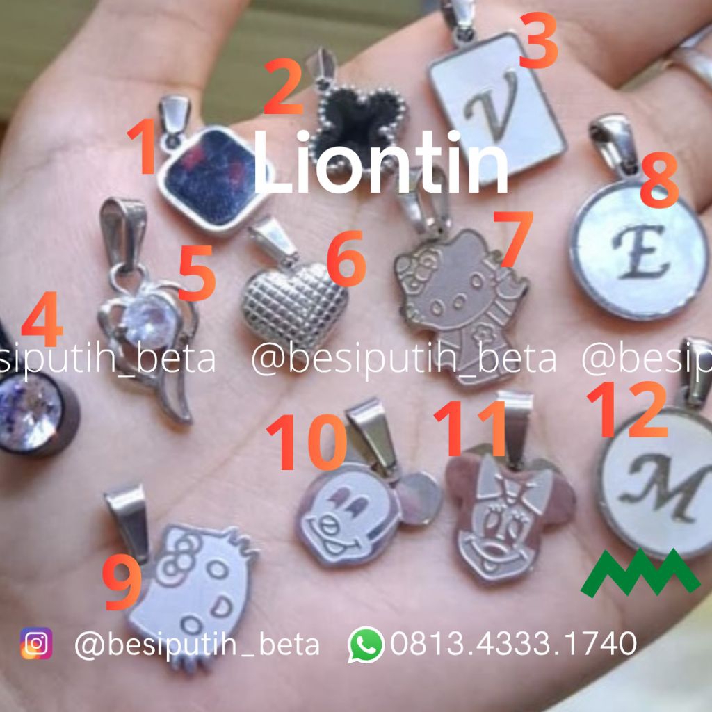 Liontin besi putih asli / besi putih ambon