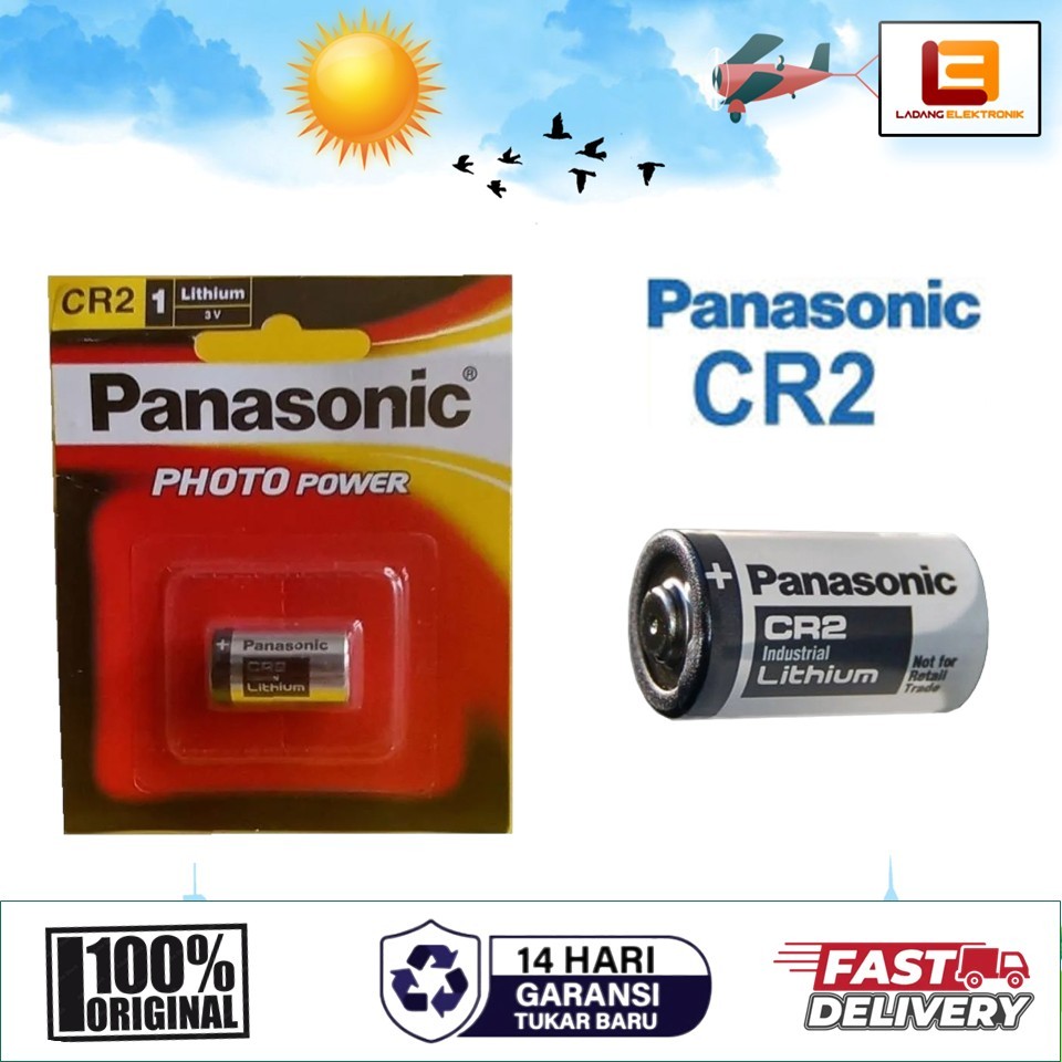 Battery Panasonic CR2 CR-2 Baterai Lithium