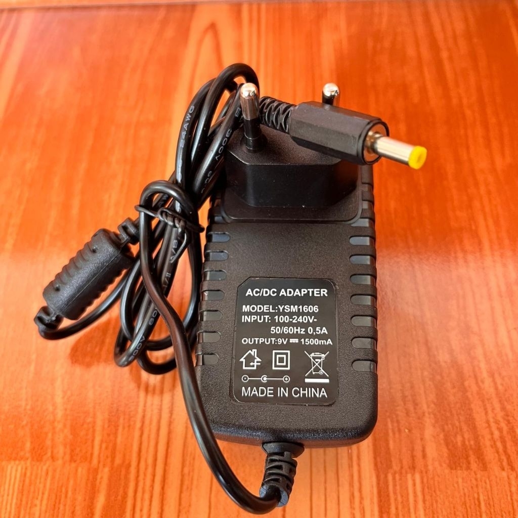 Promo 9vol 1,5amper Adaptor charger cas speaker portabel meting Advance 9V 1,5A/9V 2A, untuk seri k8