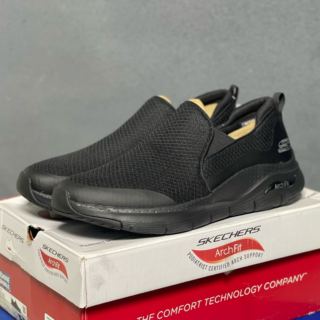 Sepatu Sneakers 232043/BBK | Resmi Store MAP Casual Slip On Shoes Hitam SKE