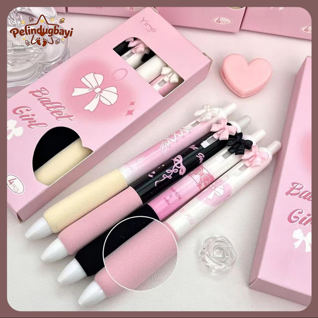 [COD]Pulpen Gel Aesthetic 0.5mm Tinta Hitam – Pena Pens Lucu Dan Unik Korea Pink School Alat Tulis S
