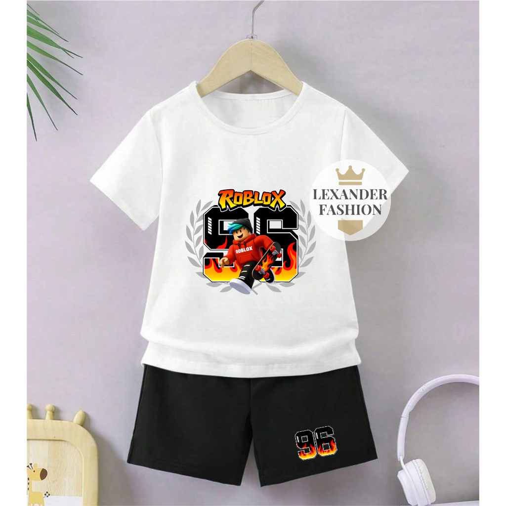 Lexander Fashion Setelan Anak Celana Hitam Cewek Cowo Tema ROBLOX Gambar Roblox NineSix