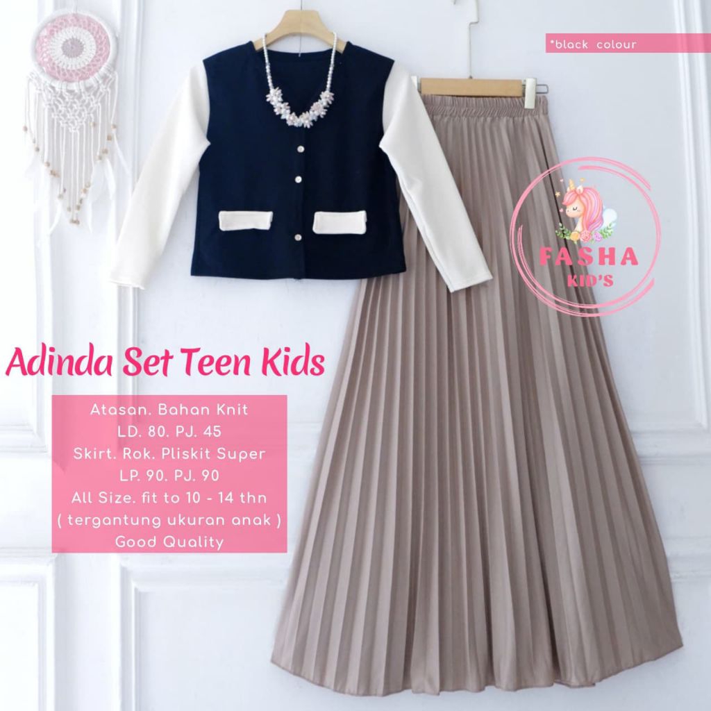 ORIGINAL BY AMELIA KIDS ADINDA SET ROK TEEN KIDS