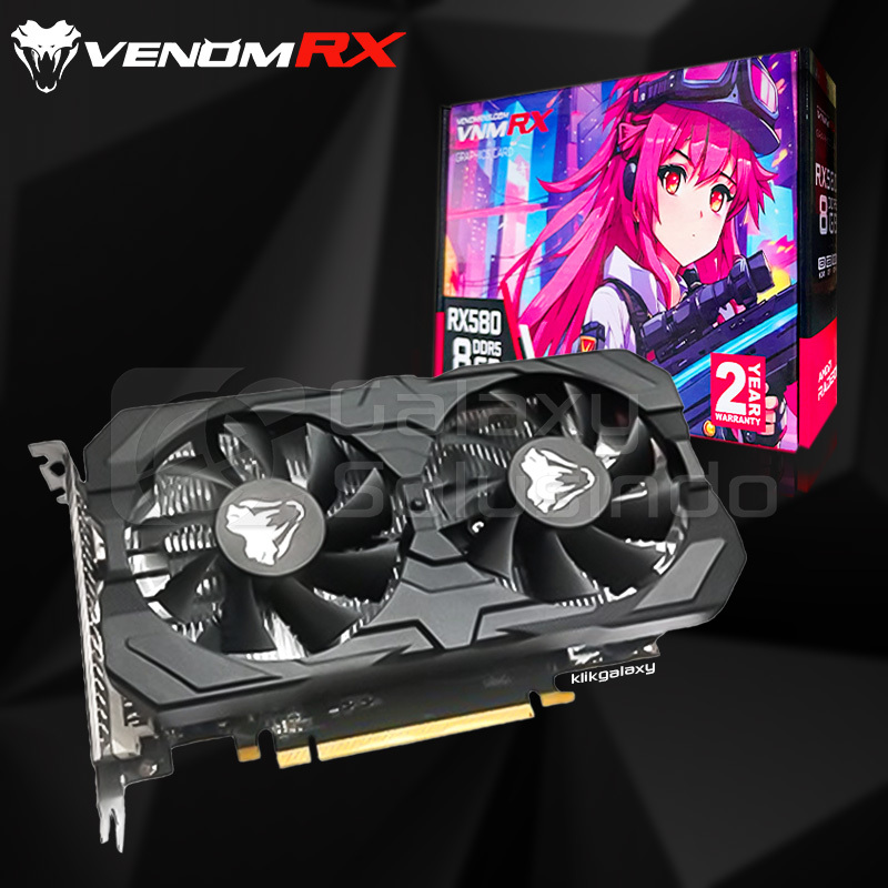 VenomRX Radeon RX 580 8GB GDDR5 - VGA RX580 DDR5 Graphic Card