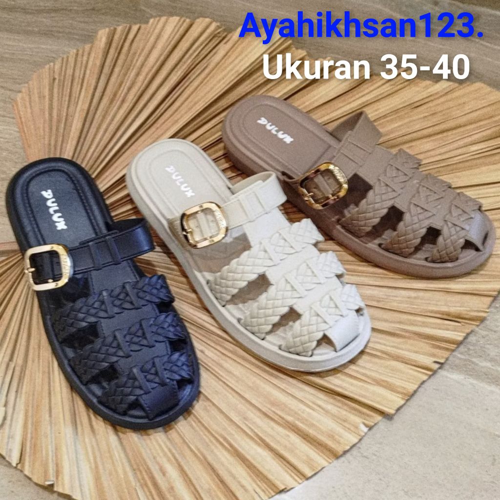 DULUX 676B sandal slop karet wanita/perempuan ukuran 37-40