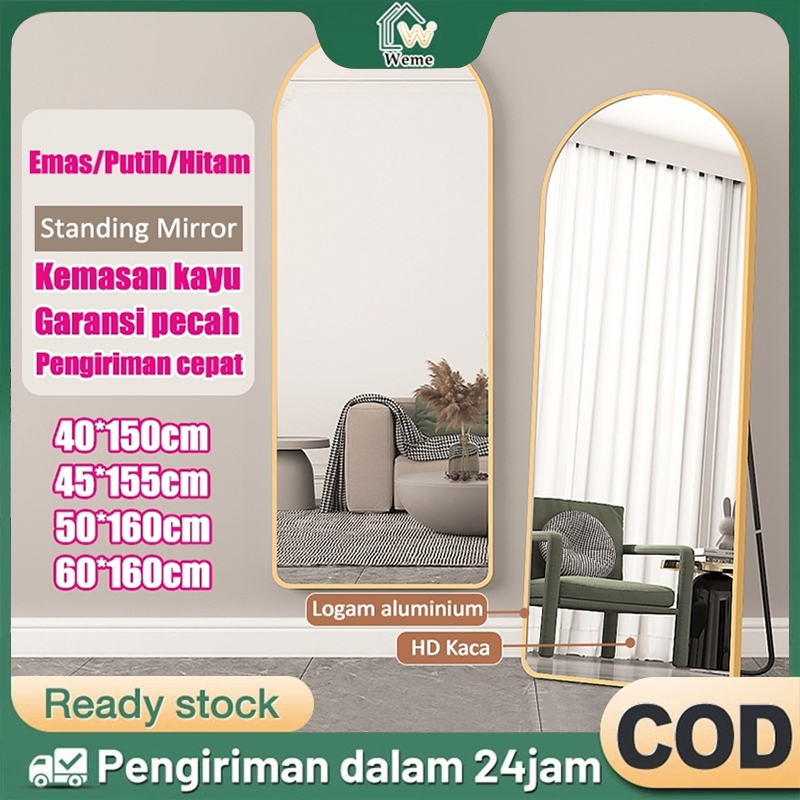 Standing mirror Cermin standing,Standing Mirror Premium,STANDING MIRROR AESTHETIC TERBARU,Cermin Tub