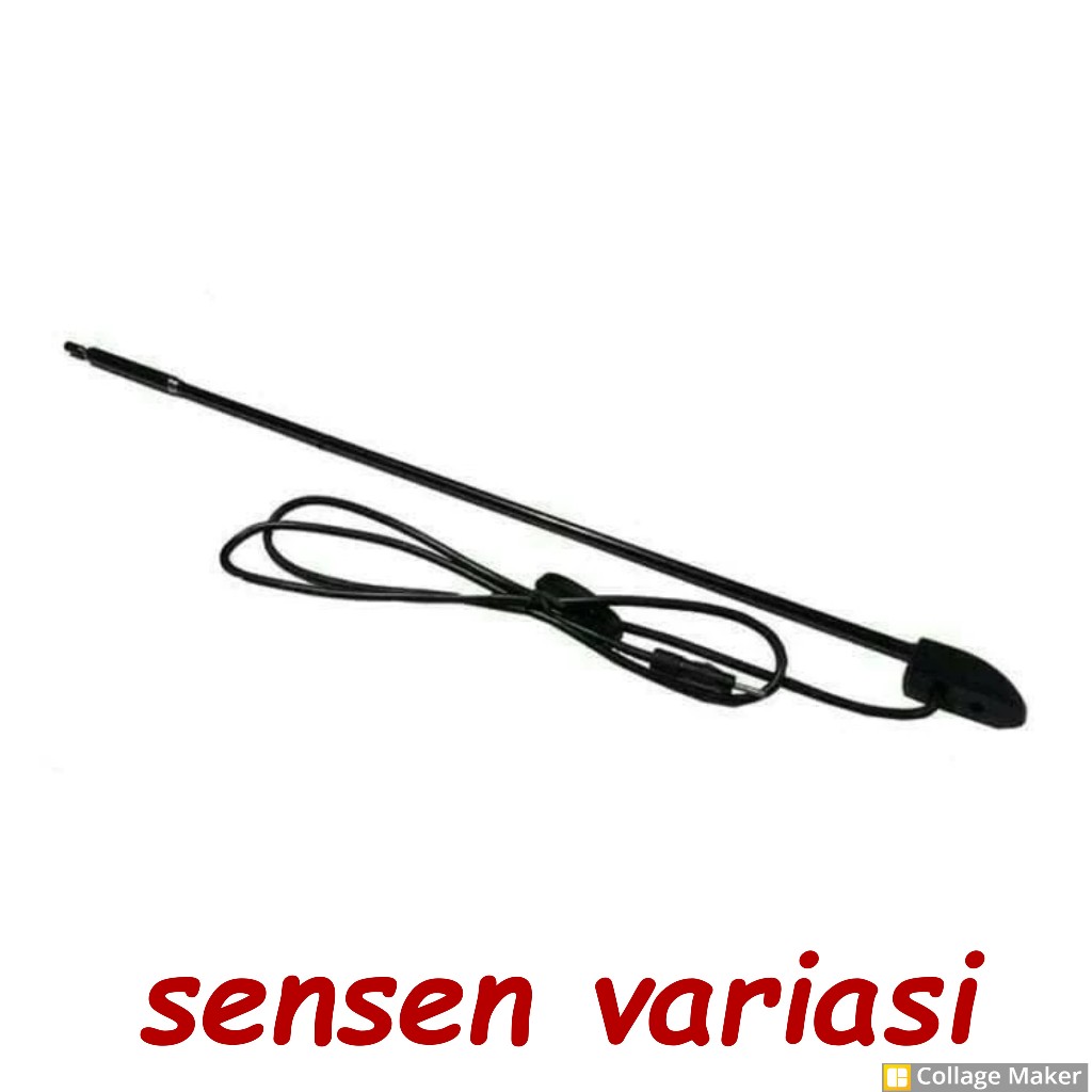Antena Radio Mobil Universal Hitam Chrome Feroza