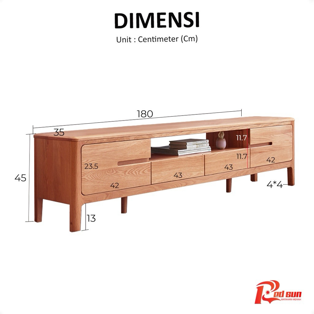 MEJA TV KAYU MAHONI ASLI JEPARA