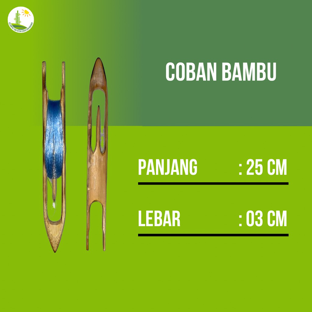 Coban bambu / coban jala / jarum jaring / alat rajut jaring