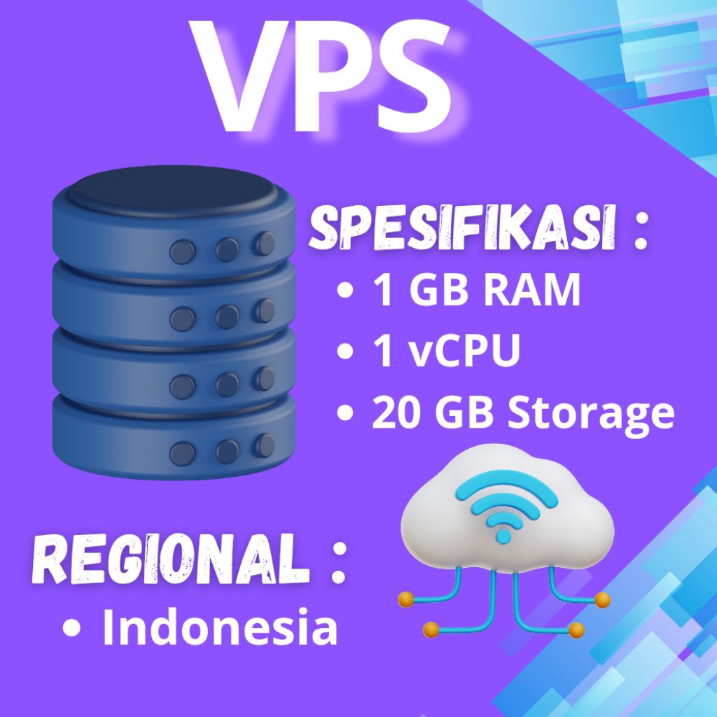 VPS CUSTOM OS RAM 1GB 1VCPU STORAGE 20GB IP SHARED SERVER SINGAPORE