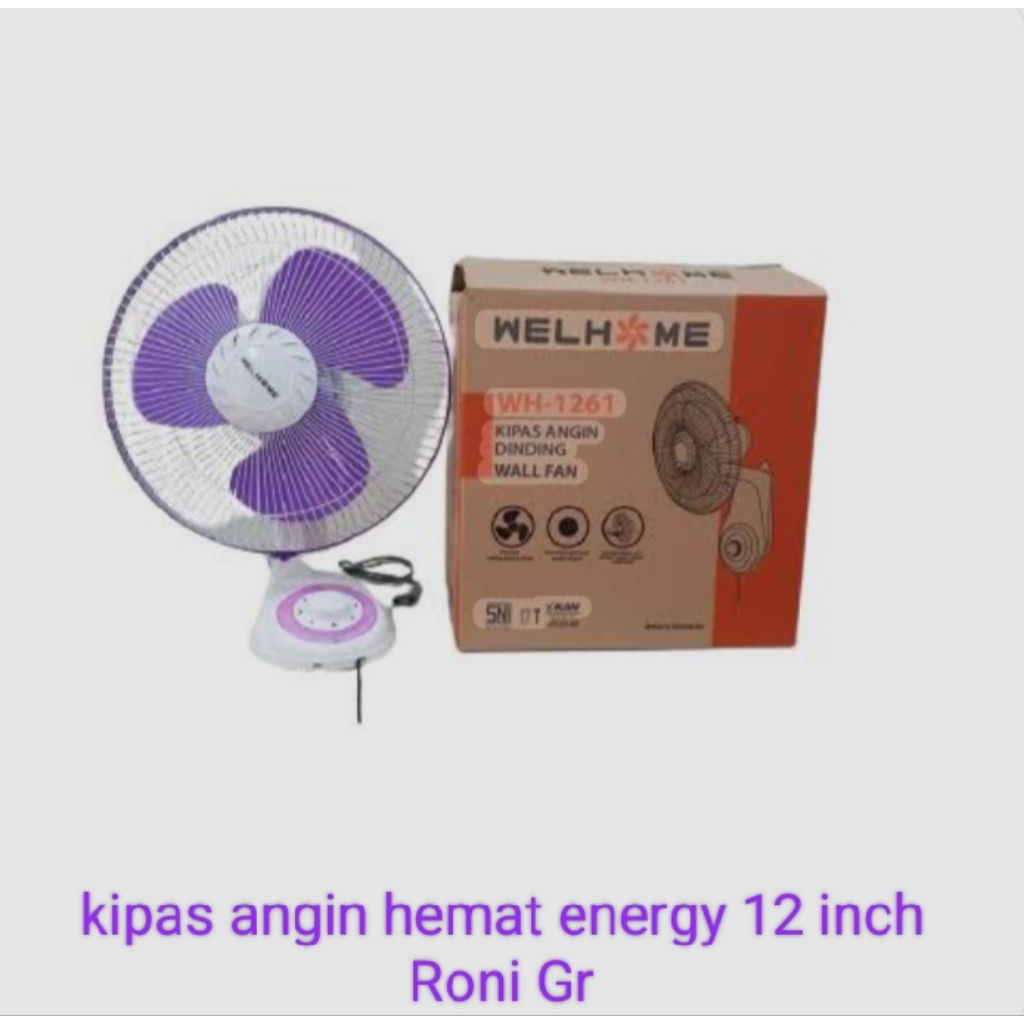 kipas angin dingding welhome 12 inch