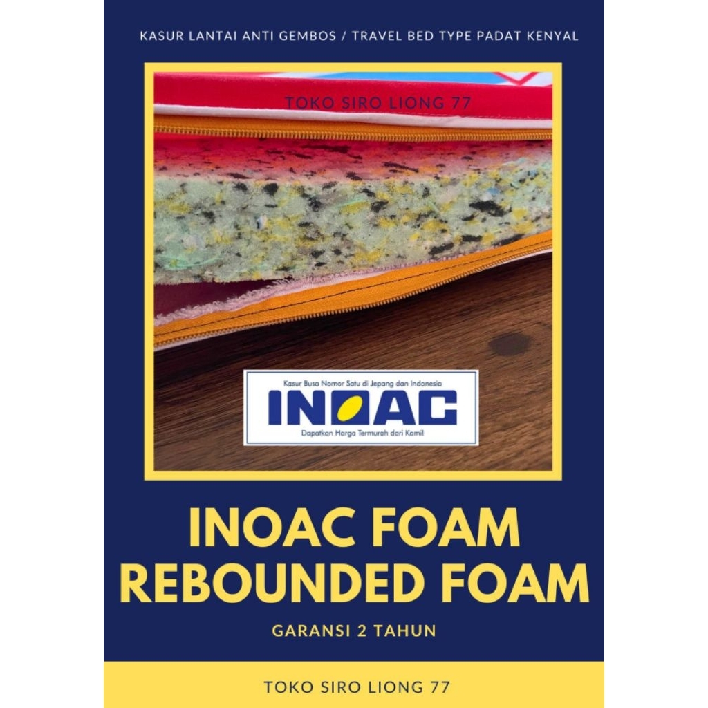 Kasur Busa inoac Rebonded 80x200x5 / Kasur Lantai Inoac / Kasur Lipat Inoac Busa ANTI GEMBOS TEBAL 4