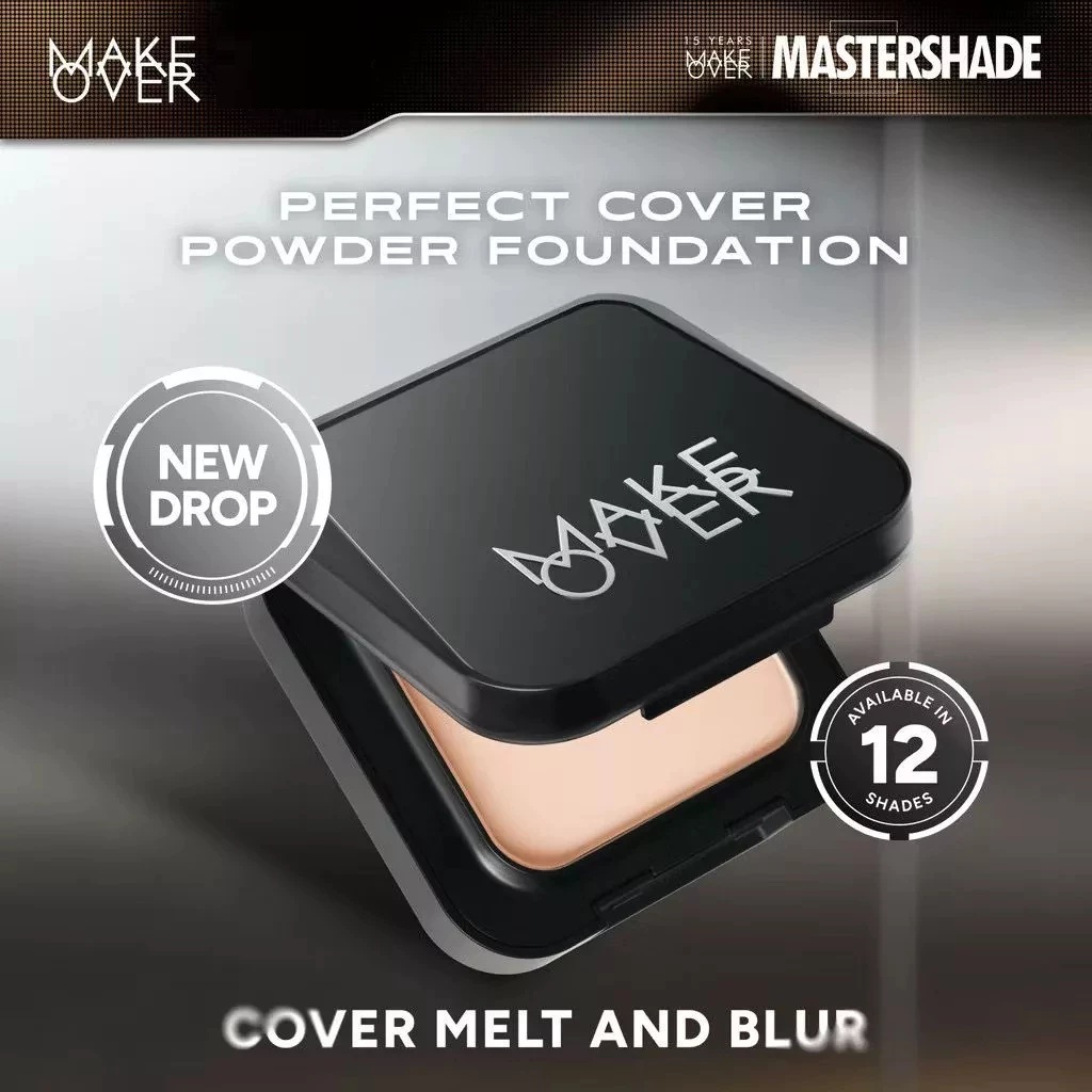 ( Full / Refil ) MAKE OVER Perfect Cover Powder Foundation - Make Over Bedak Padat