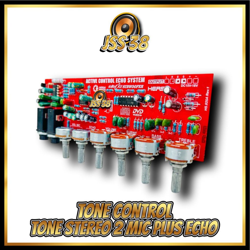 Tone Control Stereo 2 Mic Plus Echo (Tone Echo) ups