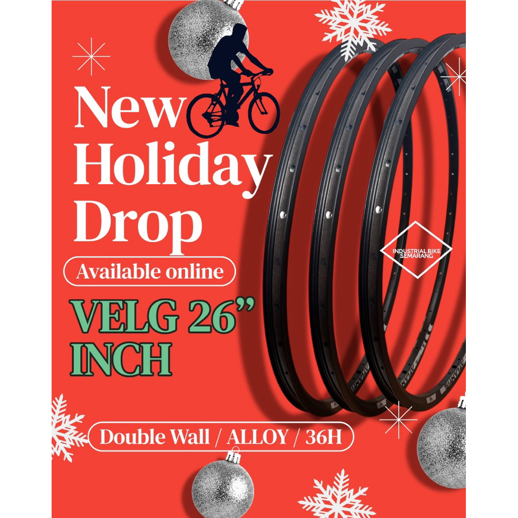 ( VELG 26 INC ATTS / 36H / ALLOY ) Rims Velk Sepeda Mtb Gunung 26 inch Lubang 36 H Hole Commuter Fed
