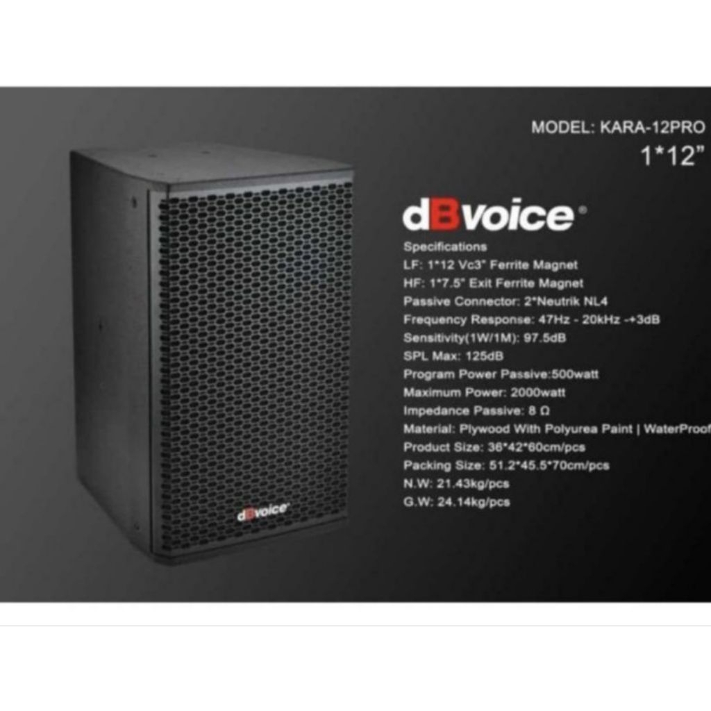 Speaker pasif dBvoice KARA 12 PRO original 12inch kara 12pro | MELODY CLASSIC