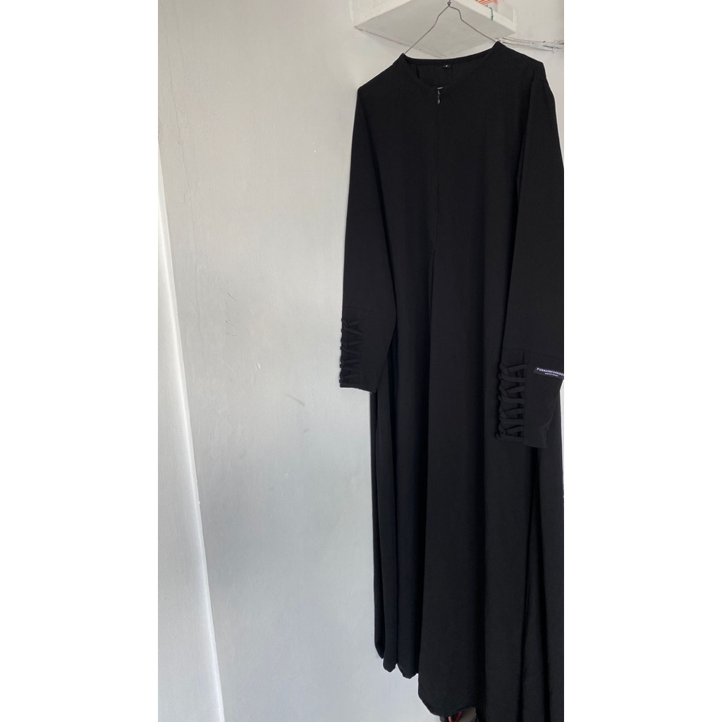 abaya gamis hitam purnamasaridevi preloved size S