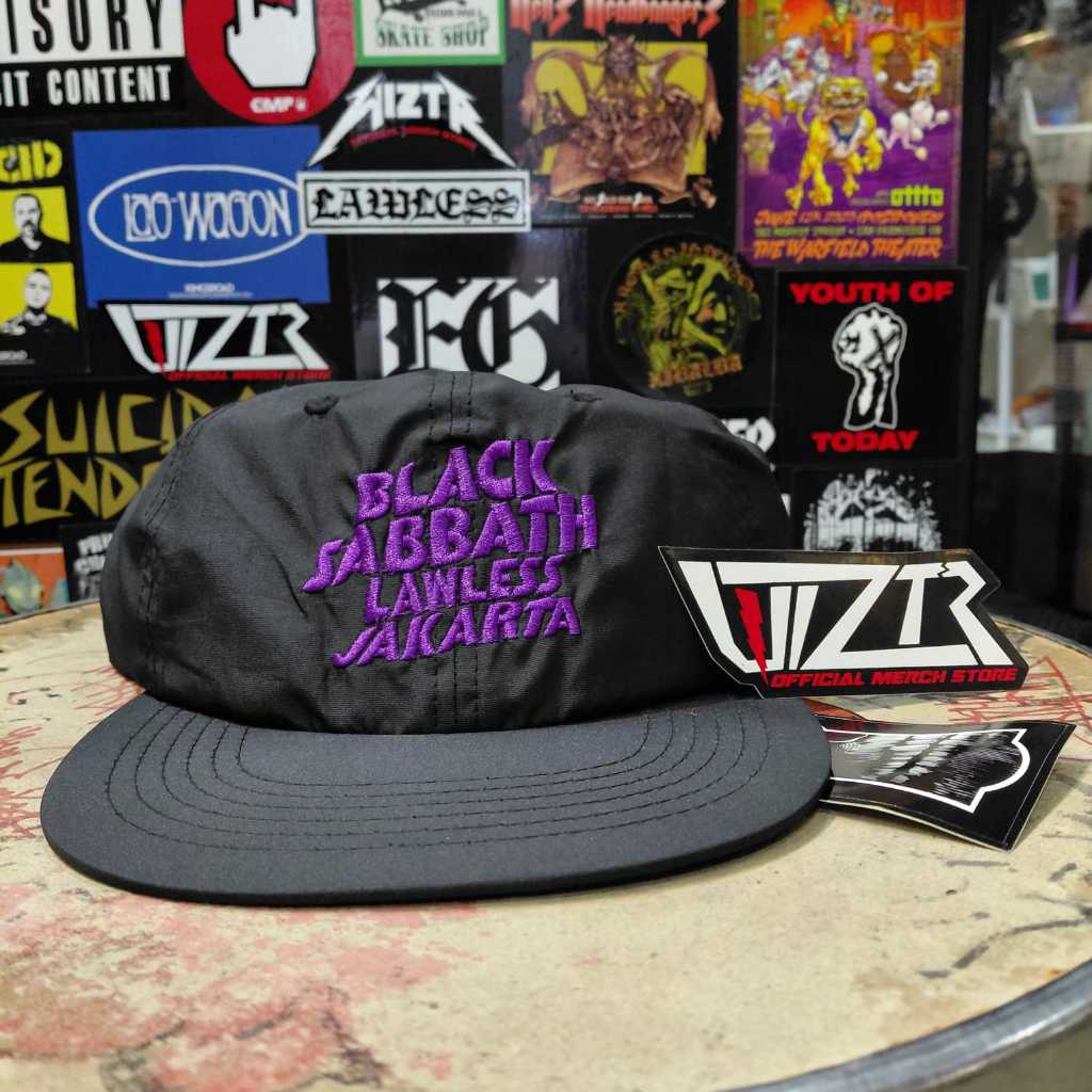 Panel Cap Band Offcial Black Sabbath x Lawless Jakarta "Master of Reality Logo Henry 6 Original