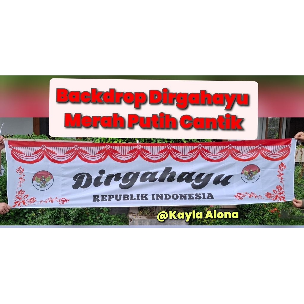 Plang Dirgahayu Merah Putih Cantik | Backdrop Merah Putih Dirgahayu | Background Merah Putih Dirgaha