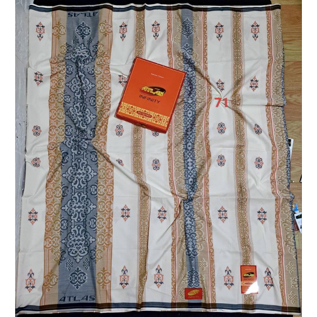 PROMO SARUNG ATLAS INFINITY JAGUARD SONGKET MOTIF TERBARU SERIAN HITAM & PUTIH