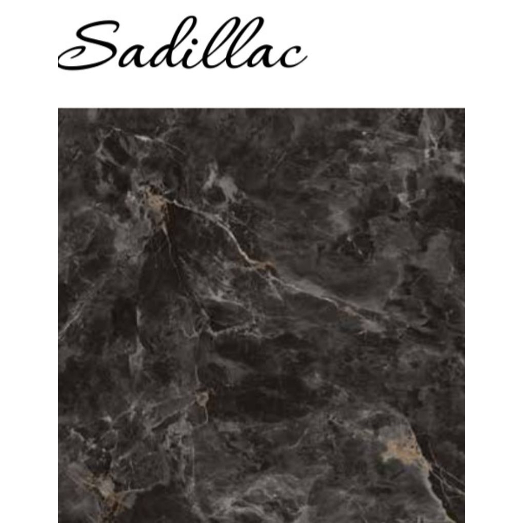 Keramik Merk Platinum Sadillac Black ukuran 60x60 cm tekstur Glossy