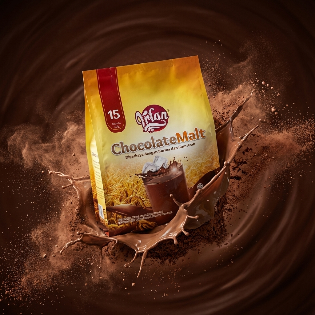 minuman coklat sachet | coklat bubuk sachet | Susu Irfan Chocolate Malt Praktis