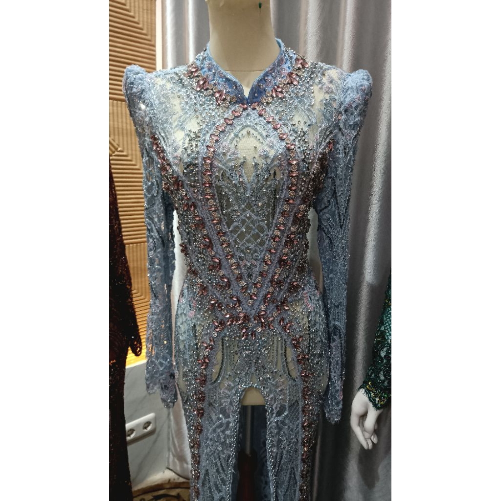 kebaya premium blue ice