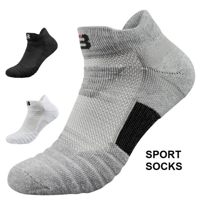 MEGA STORE Kaos Kaki Pendek Pria Sport Tebal Olahraga Gym Lari Men Socks / Kaos Kaki Pria Sport Gym 