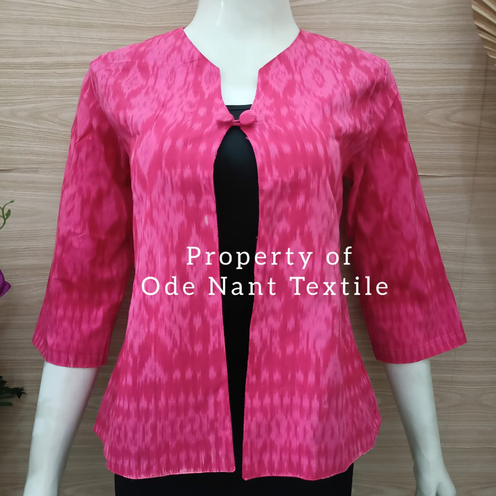 BLAZER KANTOR WANITA ENDEK TENUN HANDMADE PINK HALUS / BLAZER ENDEK WANITA PINK