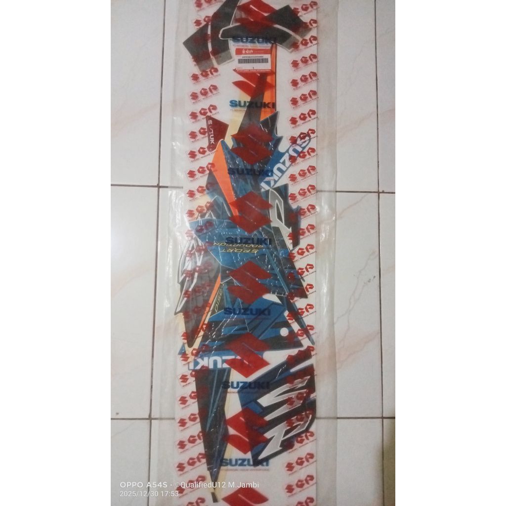 Striping Set Suzuki Shogun SP 125 2006-2007 Biru Hitam Original SGP