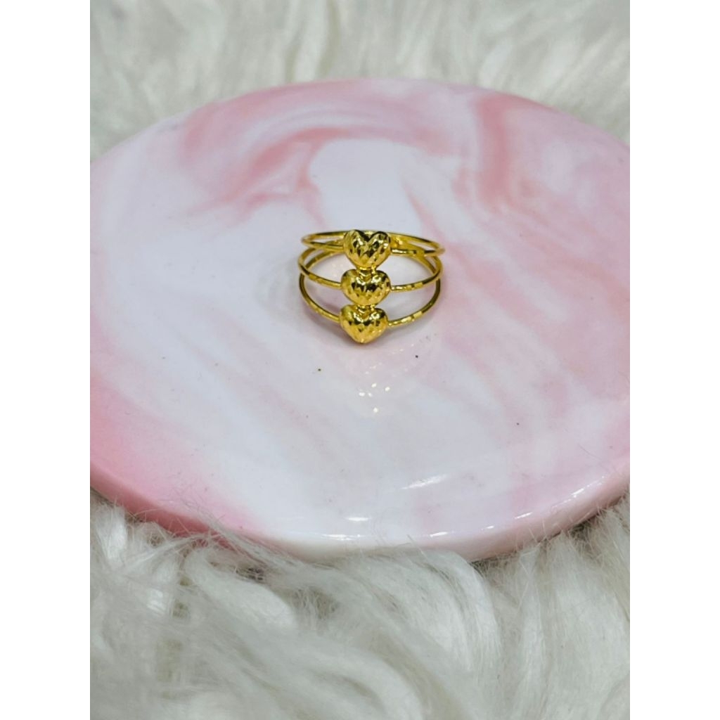 cincin love kristal susuk tiga terbaru uk 12 emas asli kadar 700