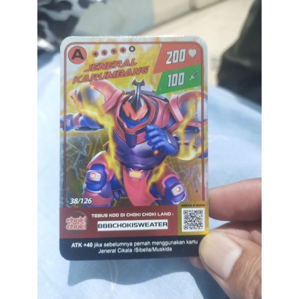 Kartu jeneral karumbang Boboiboy Choki choki