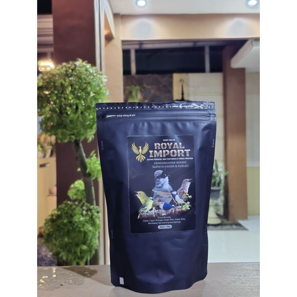 Voer Ciblek - Royal Import  Voer halus pakan protein tinggi Gacor konslet
