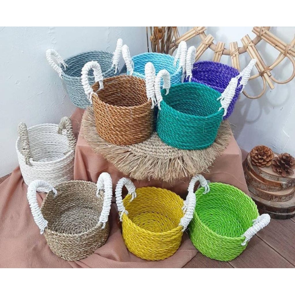 keranjang loly candy mini keranjang hendle mini / tempat permen / keranjang hampers mini /  anyaman 