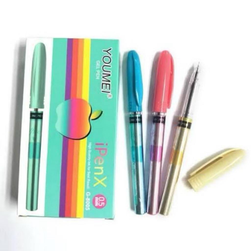 (1 LUSIN ) PULPEN IPEN XI GEL PEN G-8005 HITAM 0,5MM BERKUALITAS || PULPEN CAIR || PULPEN