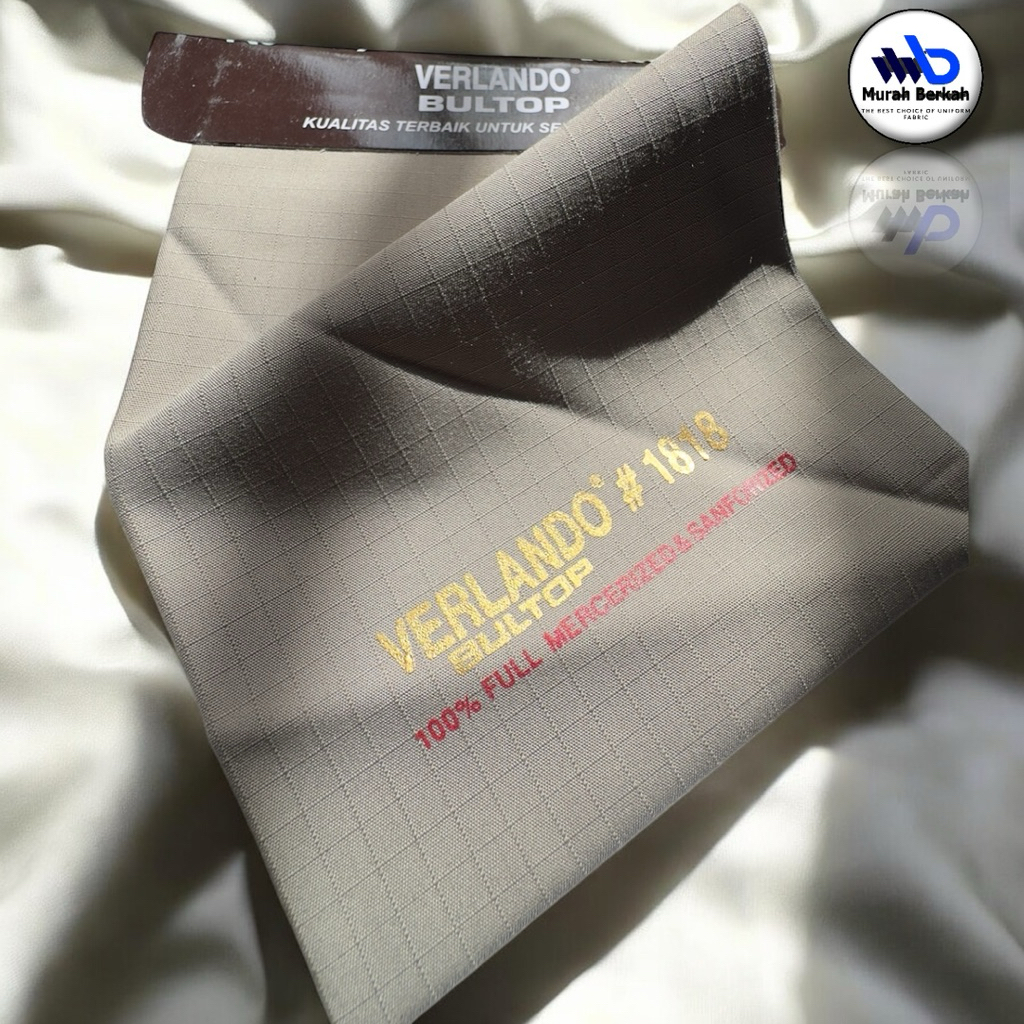 Verlando Bultop/Kain Ribstop/Kain Verlando Bultop#1818 Ecer 1/2 Yard Murah