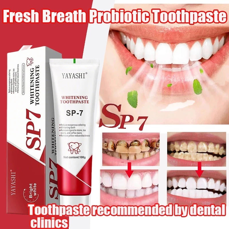 Pasta Pemutih Gigi Probiotik SP-7 100gr Penghilang dan pembersih Karang Gigi Odol Pemutih Gigi sp7