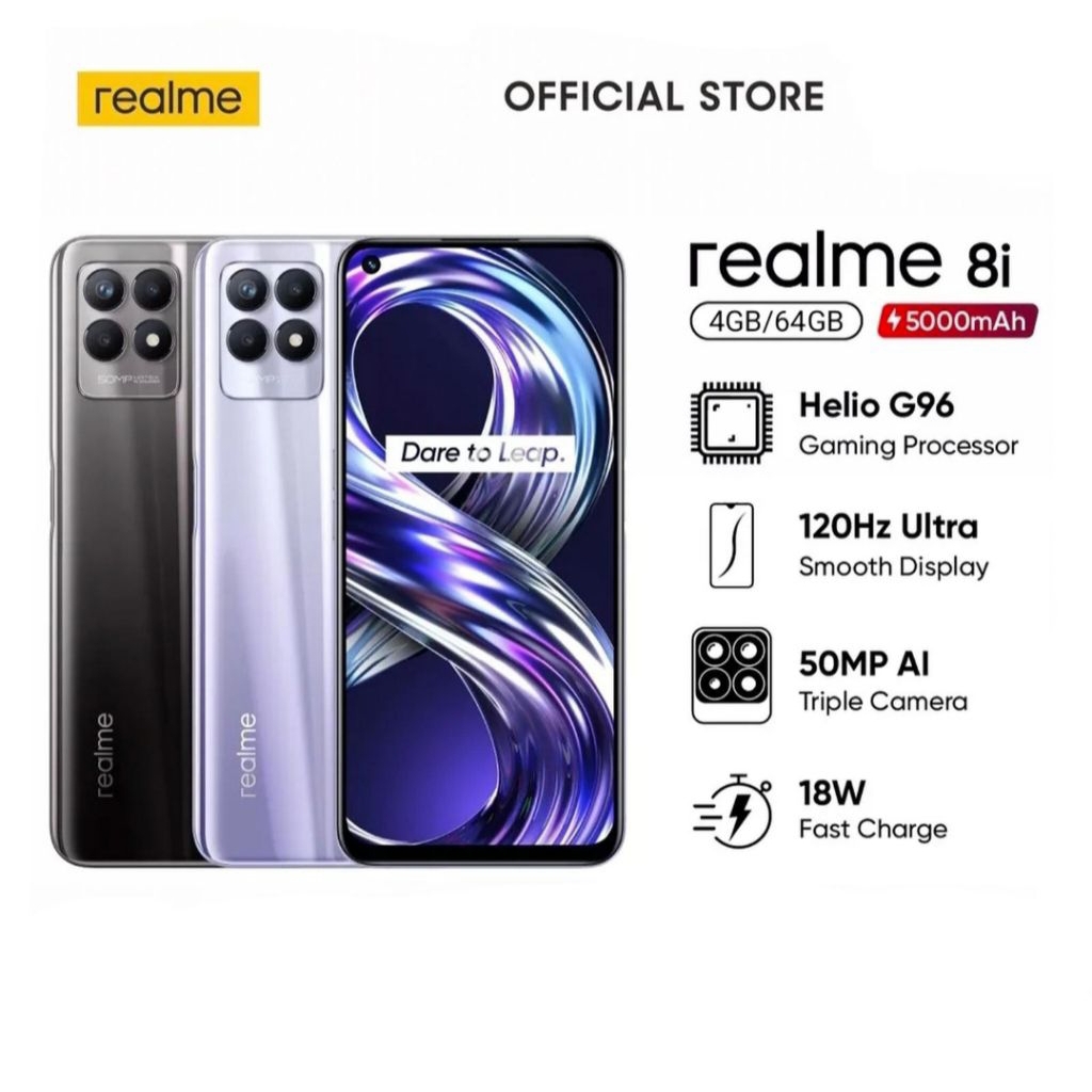 HP REALME 8I 6/128GB - REALMI 8 I RAM 6GB ROM 128GB RESMI