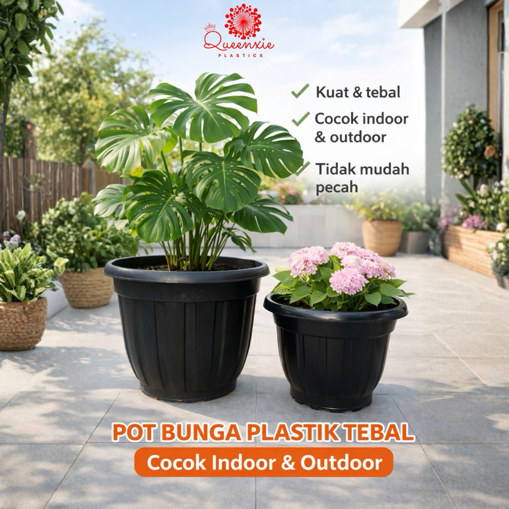 POT BUNGA PLASTIK TEBAL - UKURAN BESAR