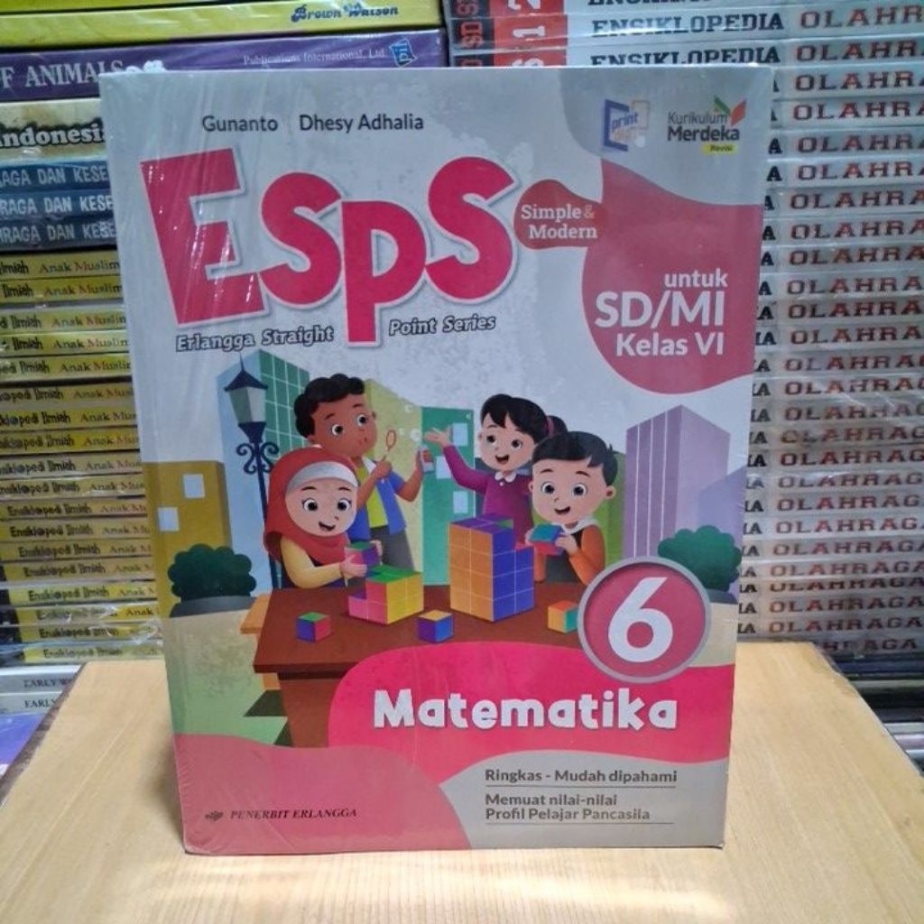 Buku Original ESPS Matematika SD MI Kelas 6 Kurikulum Merdeka Revisi Erlangga