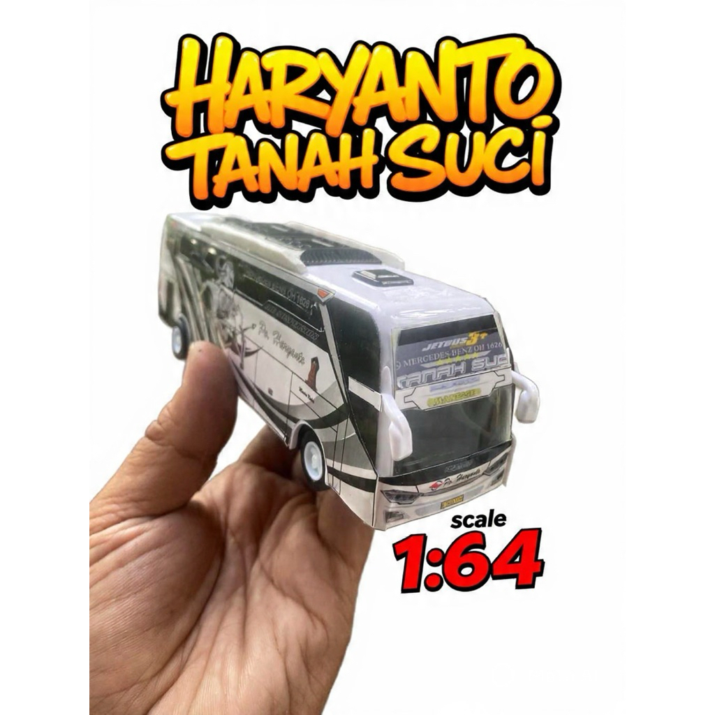 Miniatur Bis Hr Tanah Suci Skala 1 : 64 ( Skala Hot Wheels )