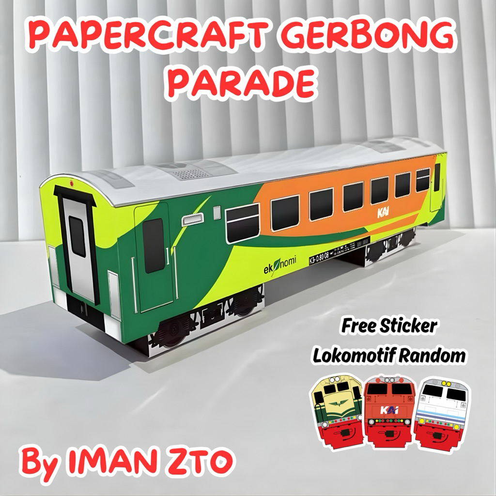 PAPERCRAFT GERBONG PARADE | Papercraft Kereta Api | Iman Zto