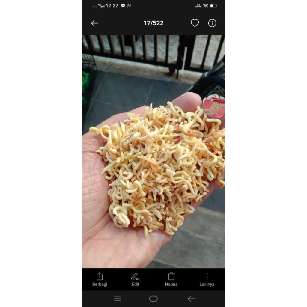 mie ekspired, kedaluarsa, rijek  pakan ternak